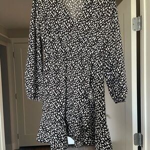 Black and White Patterned Dress